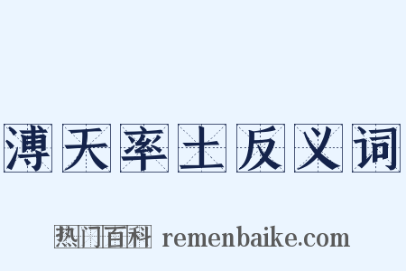 溥天率土反义词是什么意思的图片